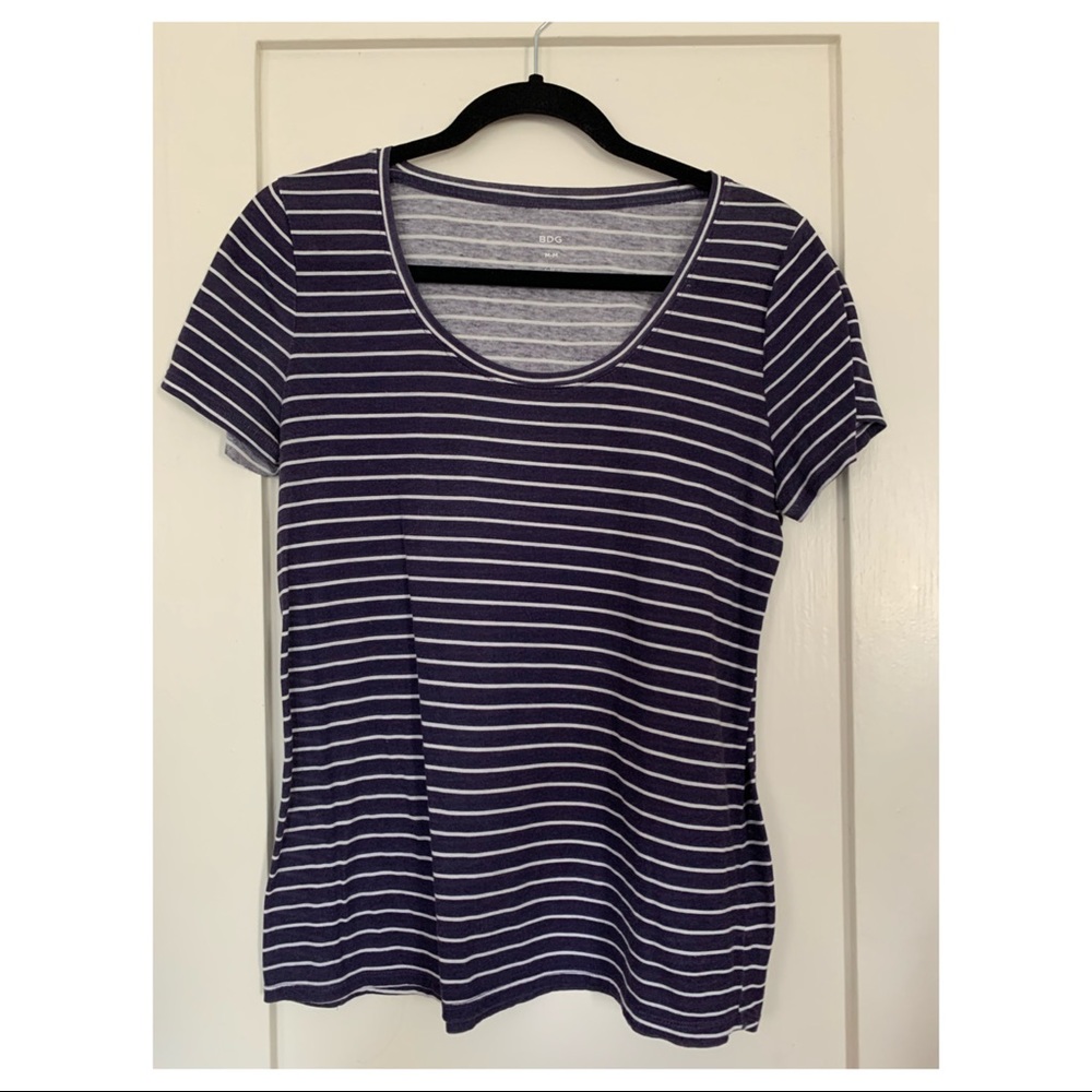 Urban Outfitters BDG Navy Blue/White Striped Shirt